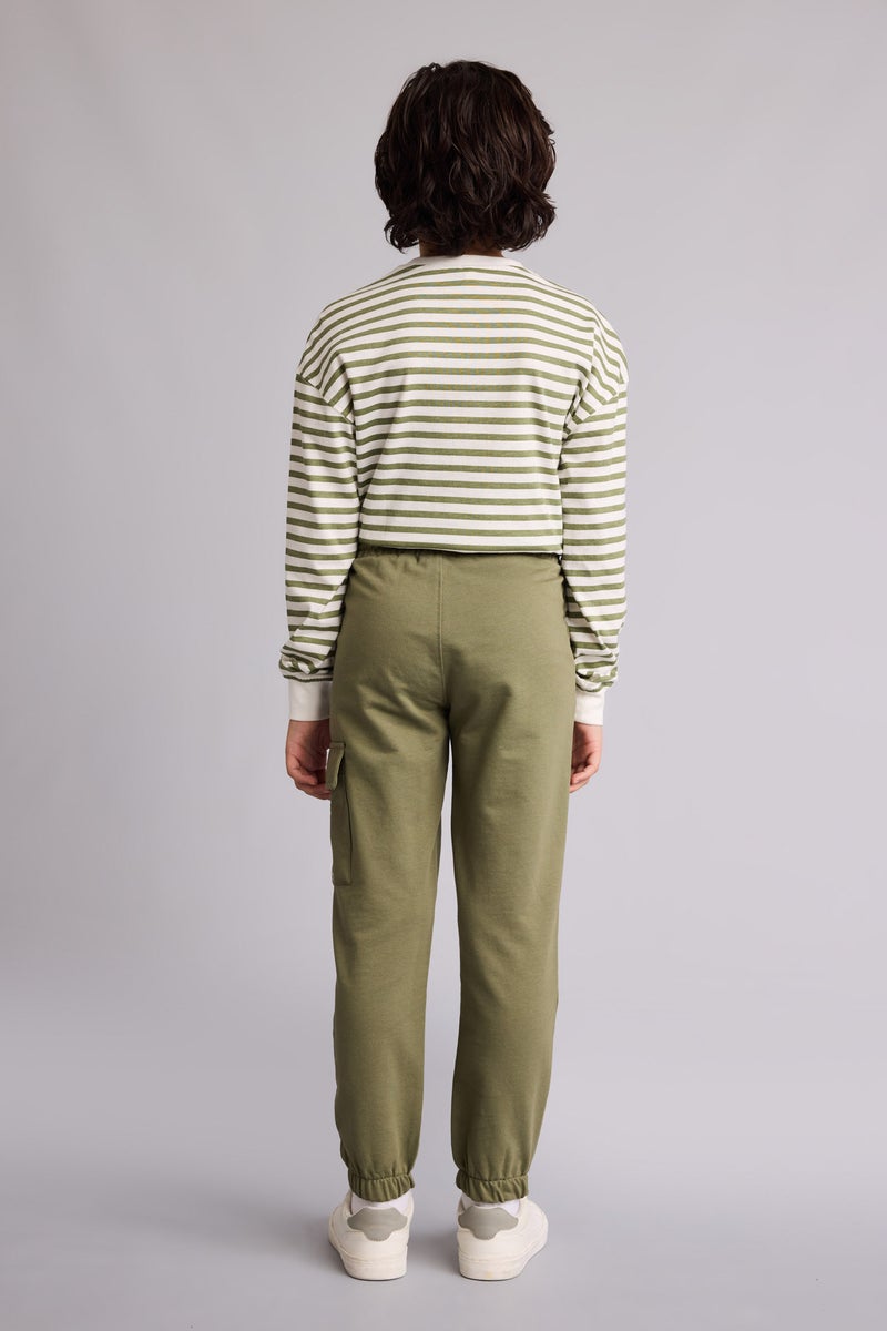 DeFacto Green Boy Boy Regular Fit Slogan Print Sweatpants Casual - Image 5